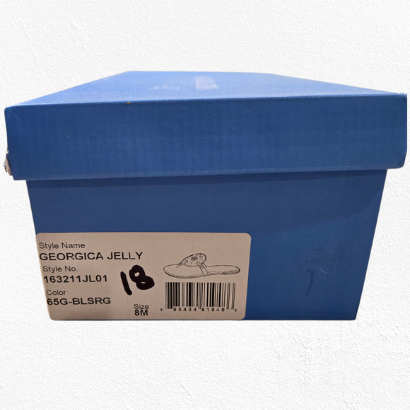 Jack Rogers Georgica Jelly Sandals Size 8 Blush Pink Rose Gold Thong Flip Flops - Picture 11 of 11